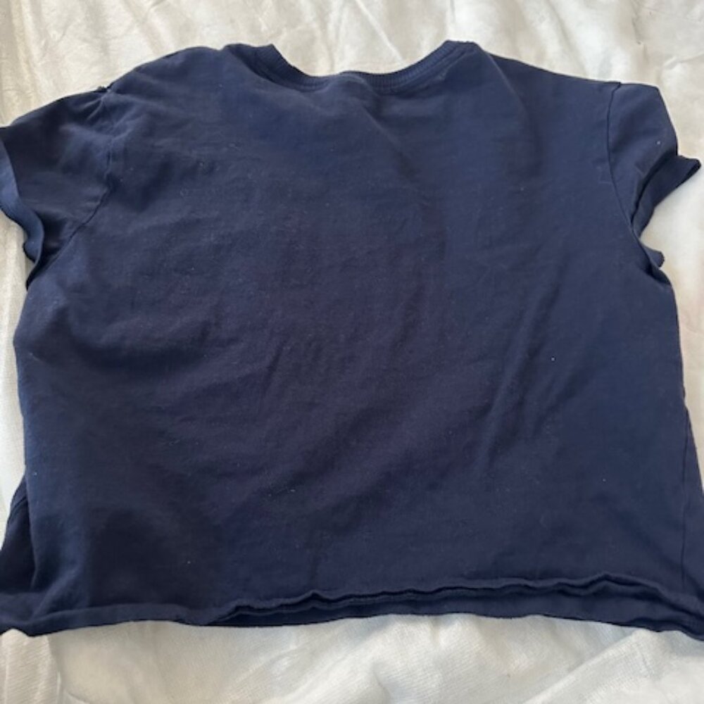 Dark Blue France 28 cropped tee medium